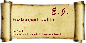 Esztergomi Júlia névjegykártya