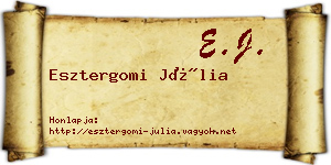 Esztergomi Júlia névjegykártya